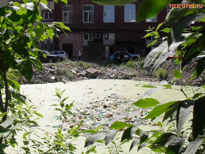 Орехово-Зуево - Замусоренный пруд за ТЦ 