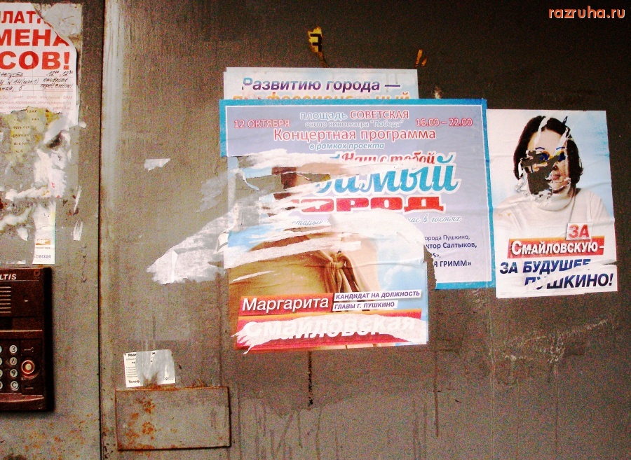 Пушкино - Мадам Смайловская испачкала собой все стены и двери города Пушкино