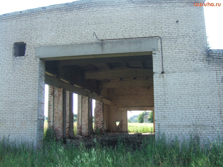 Остров - Руины бывших совхозных построек.