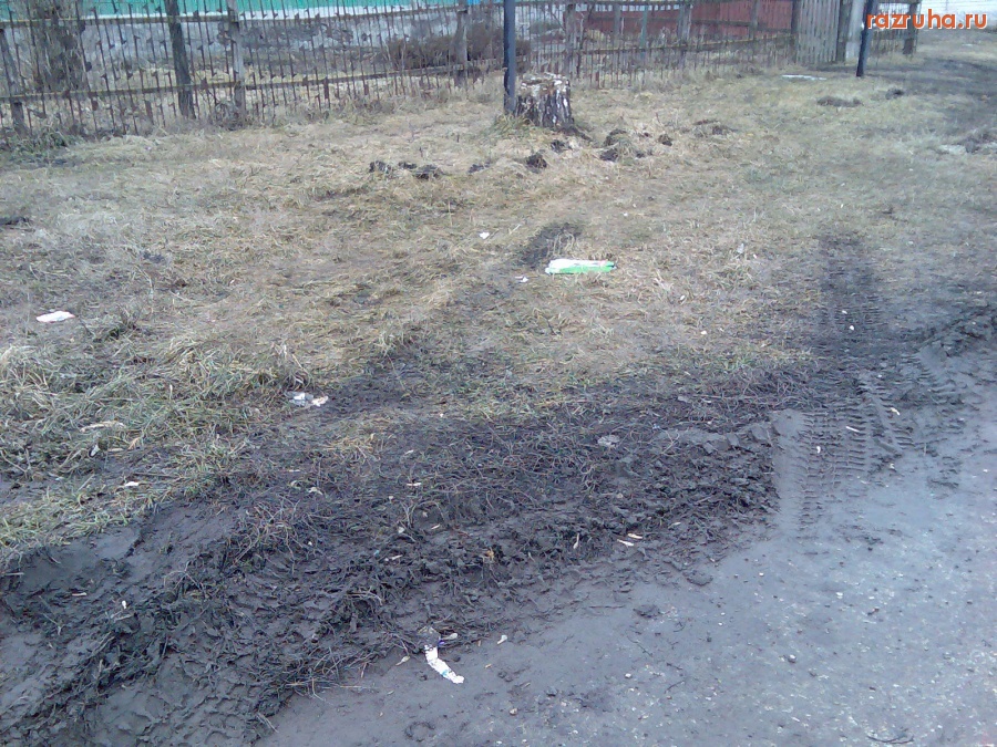 Россия - Урод заехал на газон