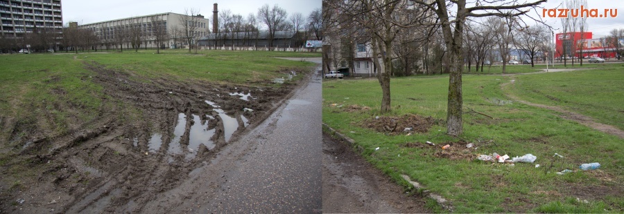 Минеральные Воды - газон вдоль федеральной трассы