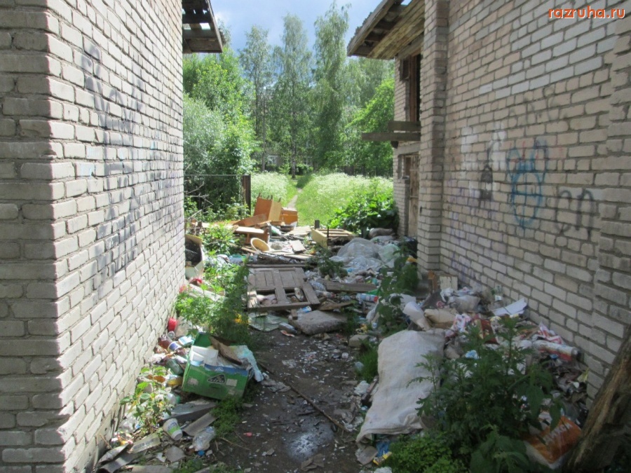 Санкт-Петербург - Обычное явление междустроениями и  гаражами в городе и пригородах