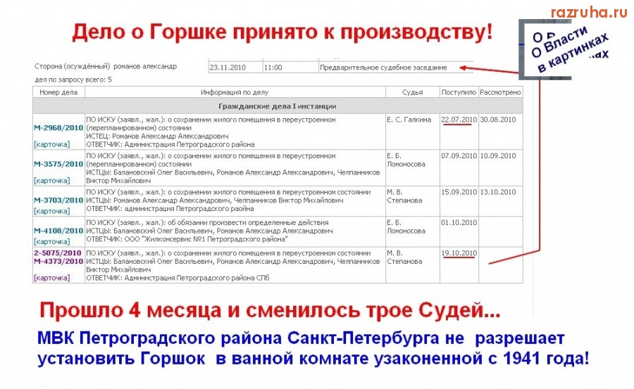 Санкт-Петербург - Дело о Горшке принято к производству!  О Власти в картинках