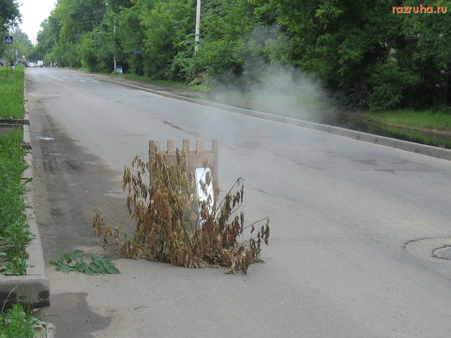 Тверь - На ул. Бобкова открытый люк, ветки положили чтобы водители заметили.