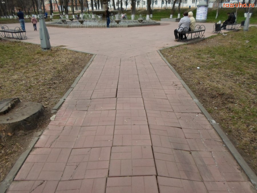 Тверь - Так уложили плитку на набережной афанасия никитина