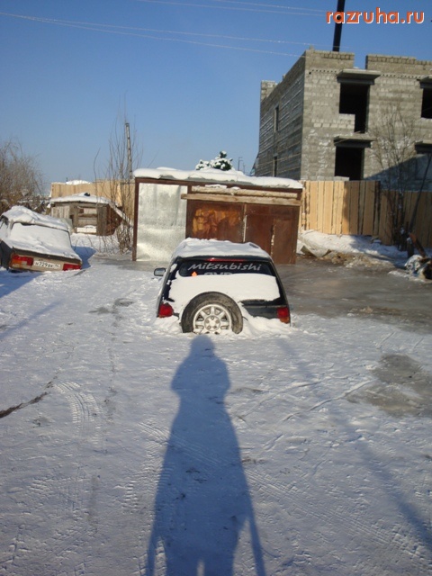 Якутск - Очередной прорыв теплотрассы зимой