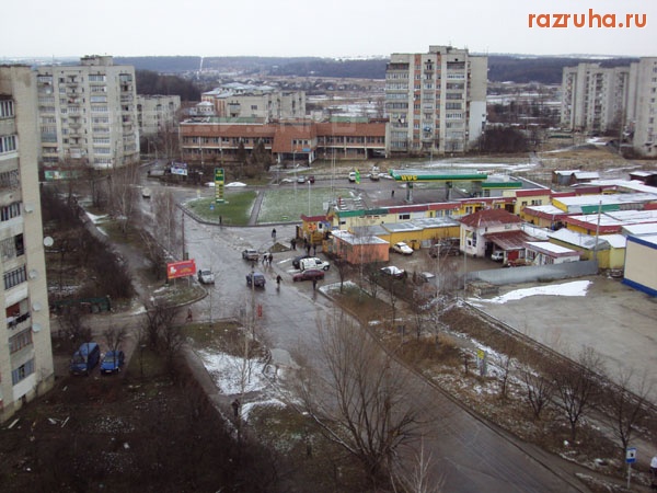 Борислав - Общий вид г.Борислав ул. Ковалива запрравка та часть базара