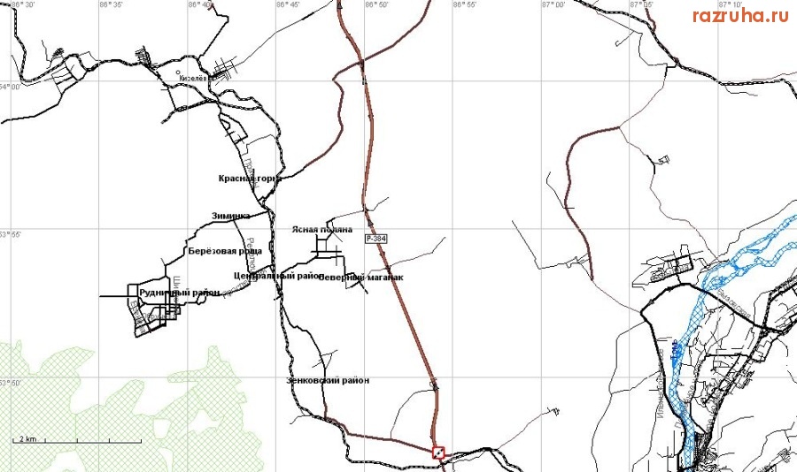 Прокопьевск - Векторная карта Прокопьевска