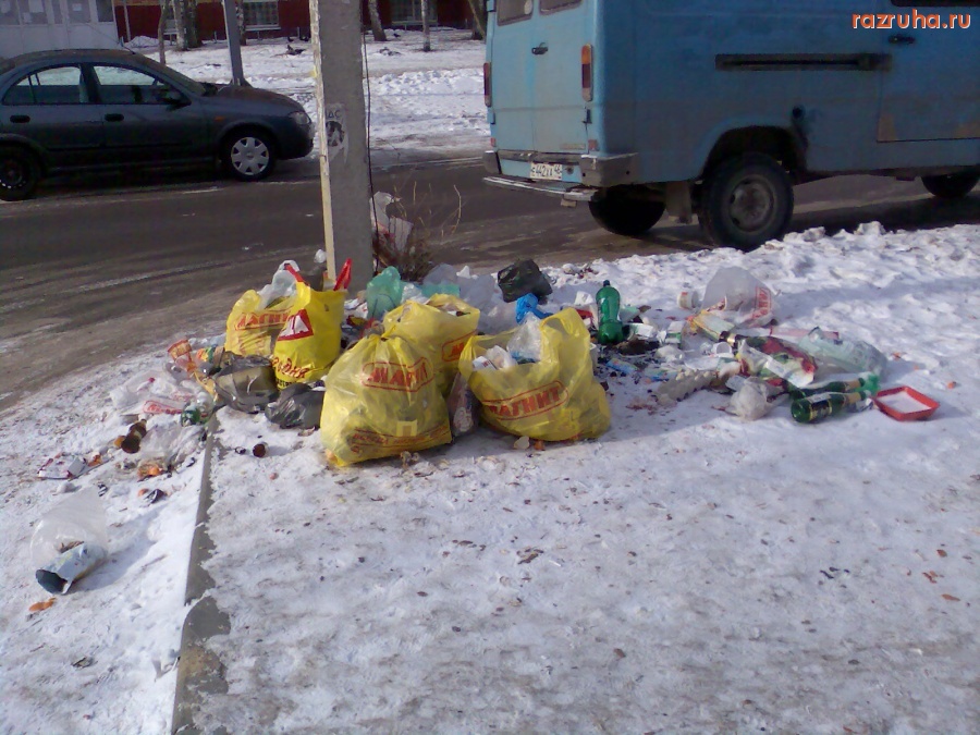 Курск - зимний мусор