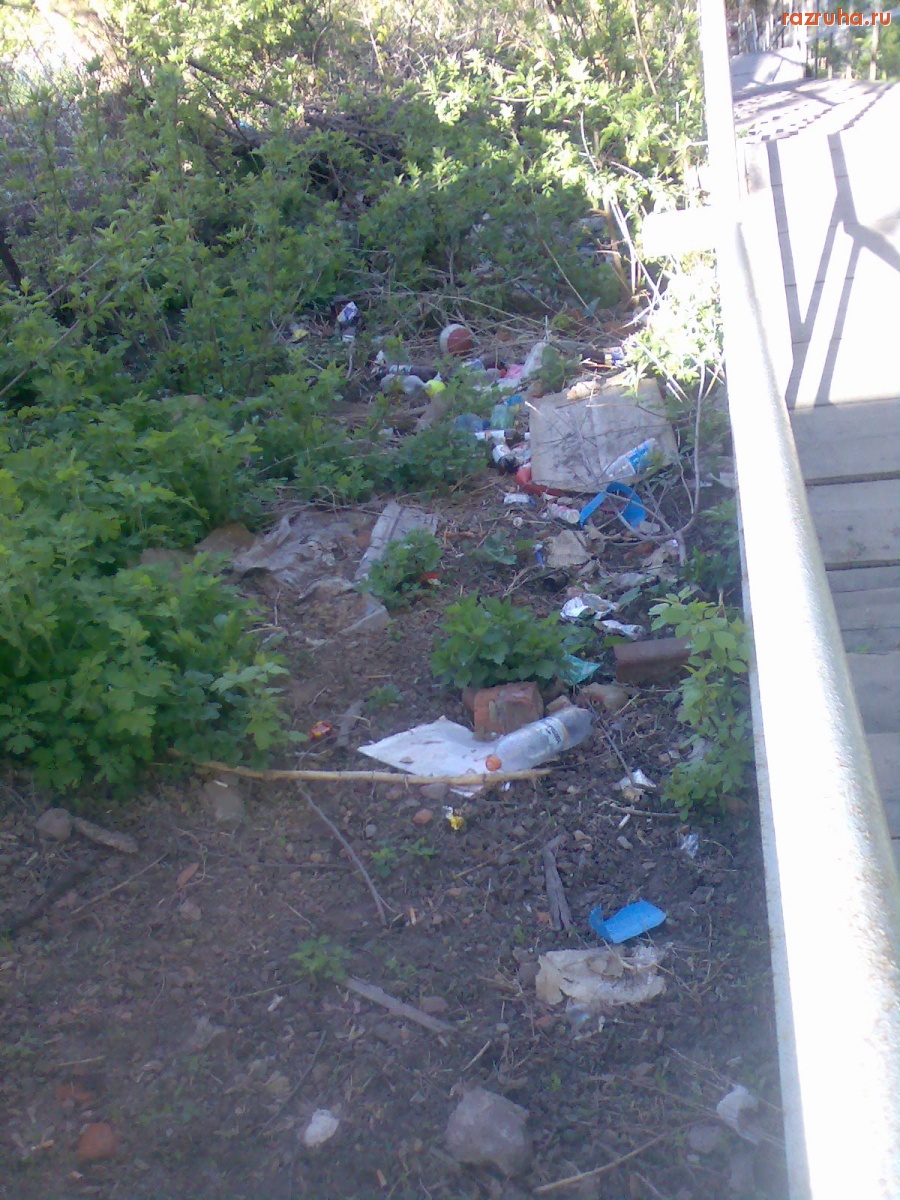 Курск - Мусор возле лестницы