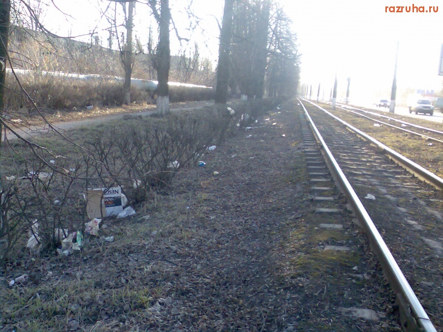 Курск - Разнесло мусор на Льговском повороте