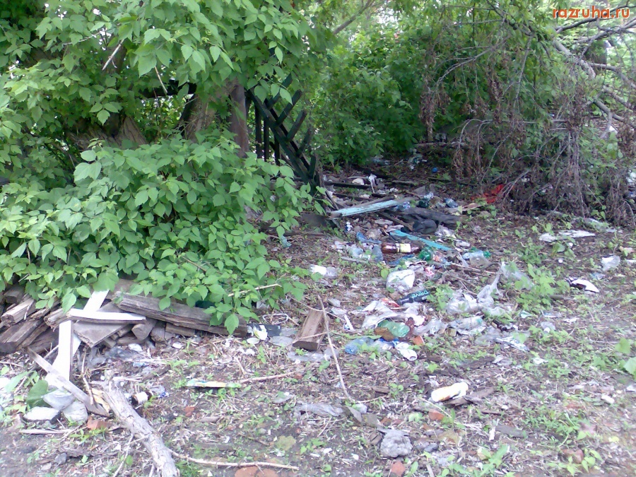 Курск - Мусор в кустах