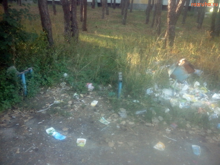 Курск - Мусор возле лавки