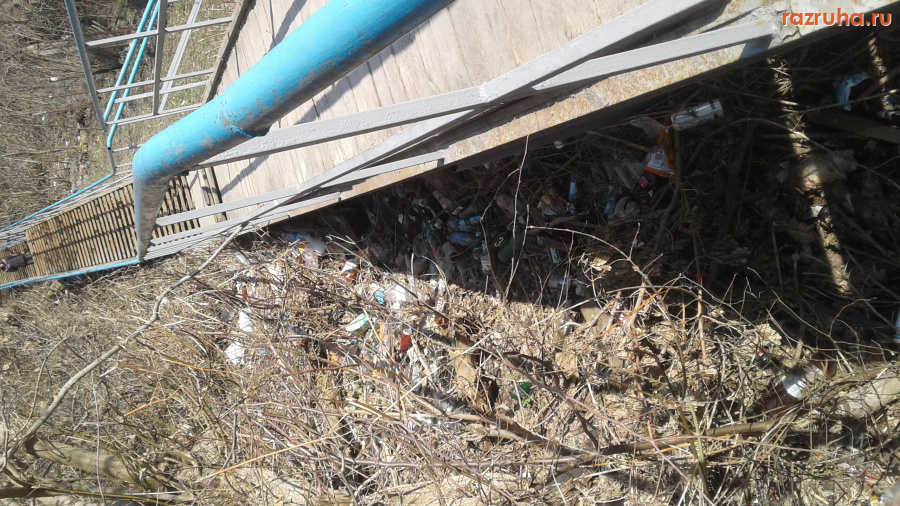 Курск - Возле лестницы мусор