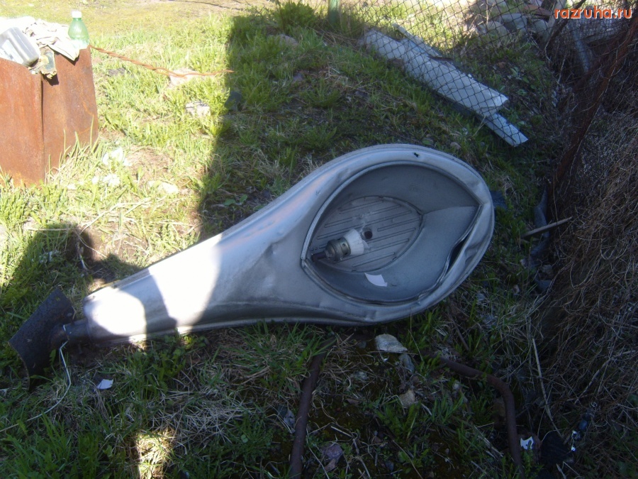 Сортавала - сильный ветер снес фонарь