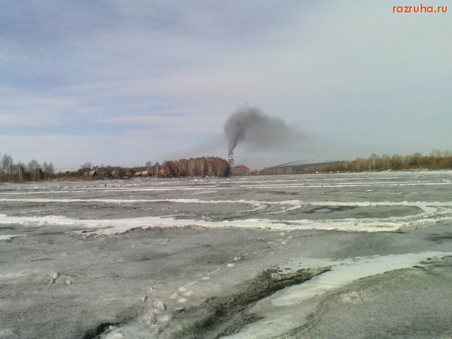 Калтан - Лед на реке Кондома весной 2010года.