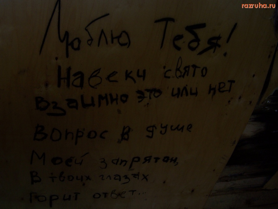 Мантурово - Надпись на стене в разбитом доме в д.Макарово