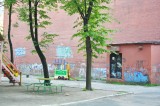 Санкт-Петербург - Санкт-Петебург, Петроградский район, ул. Большая Монетная, д 8. Площадка детского сада. Граффити.