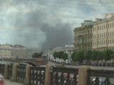 Санкт-Петербург - Клубы дыма над центром города - от горящих на Загородном автопокрышек