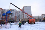 Чебоксары - Строительство дома на детской площадке