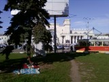 Днепропетровск - Лежбище бомжа на привокзальной площади
