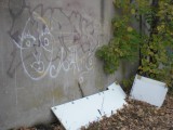 Франция - Граффити и разрушенная мебель заброшенна