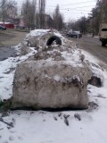 Курск - На Заводской сложили снег