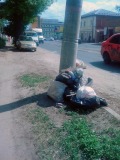 Курск - Мусор у столба