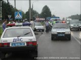 Апрелевка - Милиция рядом с вышедшими на Киевское шоссе обманутыми дольщиками