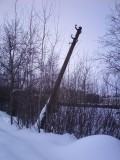 Нерехта - Кривые беспроводные столбы вдоль дороги к водоканалу